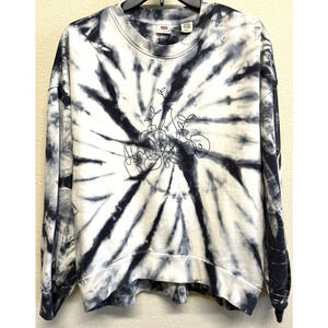 Levi's Tie Dye Pai Sweatshirt Sz Small Iris Dye white, black, gray NEW